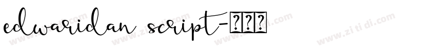 edwaridan script字体转换